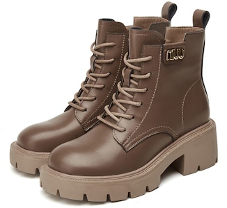 (W) エクサレIsQレザー厚底マーチンブーツ(サイドジップ無地) 1318608960 7