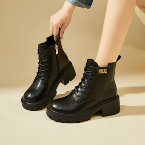 (W) エクサレIsQレザー厚底マーチンブーツ(サイドジップ無地) 1318608960 Purchase (W) エクサレIsQレザー厚底マーチンブーツ(サイドジップ無地) 1318608960