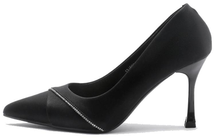 (Women) Exull IsQ Pointed Toe Slip-On High Heels 'Black' 1315001160