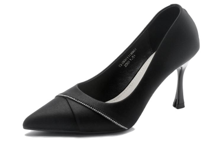 Order (W) Exull IsQ Tumit Tinggi Hujung Runcing Slip-On 'Hitam' 1315001160