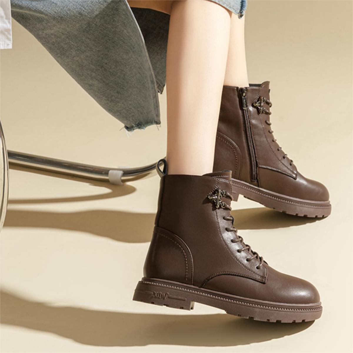 (W) Exull Issey Q Martin Boots 'Carved Floral Lace-Up Brown' 圖 4