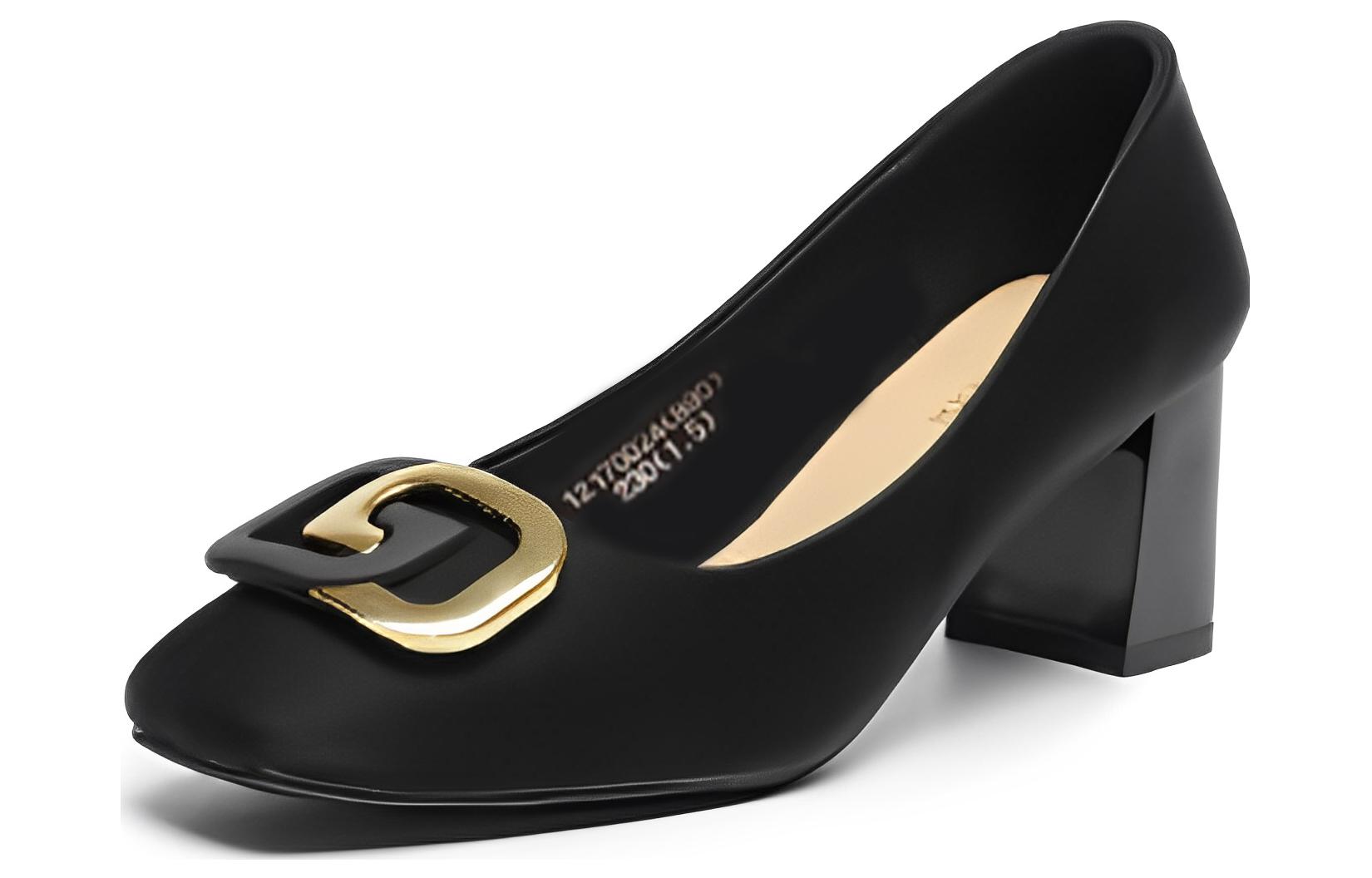 (Women) Exull Isyq Block Toe Chunky High Heels 6cm 'Black' 1217002460