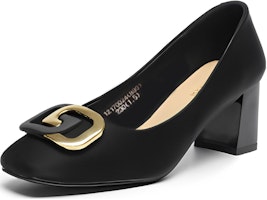 (Women) Exull Isyq Block Toe Chunky High Heels 6cm 'Black' 1217002460 (Women) Exull Isyq Block Toe Chunky High Heels 6cm 'Black' 1217002460