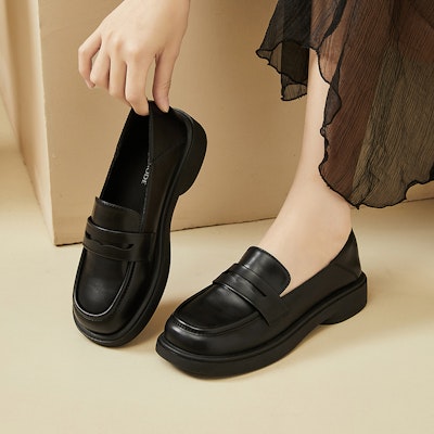 (W) Exull Loafer 'Gaya British Platform - Hitam' 7317102060 Details for (W) Exull Loafer 'Gaya British Platform - Hitam' 7317102060
