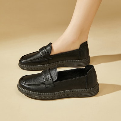 (W) Kasut Exull Loafers 'Kulit Hitam' 7317103660 4