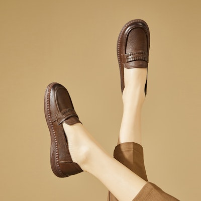 (W) Kasut Exull Loafers 'Kulit Hitam' 7317103660 10