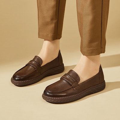(W) Kasut Exull Loafers 'Kulit Hitam' 7317103660 12