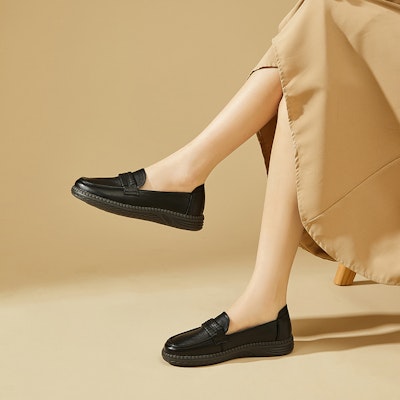 (W) Kasut Exull Loafers 'Kulit Hitam' 7317103660 2