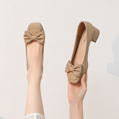 (Women) EXULL Paris Q PU 3.5cm 'Apricot High Heel' 7217000581 1