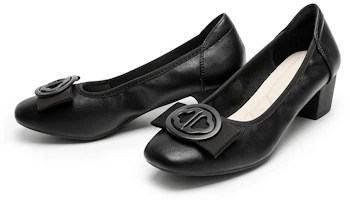 Cheap (W) Tacones Altos Gruesos Versátiles y Cómodos EXULL PU 4.3cm 12I70075