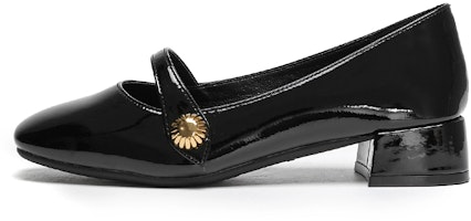(Women) Exull PU Square Toe 'French Black Casual Flat' 8217001160 (Women) Exull PU Square Toe 'French Black Casual Flat' 8217001160