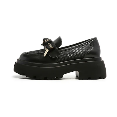 (W) Exull Q 2023 'Thick Sole Loafer with Butterfly Knot Mesh Breathable'