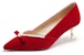 (W) EXULL Q 6cm 'Pointed Toe Berwarna Merah Baldu dan Mutiara Stiletto' 1315001510