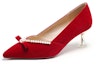 Lookbook (W) EXULL Q 6cm 'Pointed Toe Berwarna Merah Baldu dan Mutiara Stiletto' 1315001510