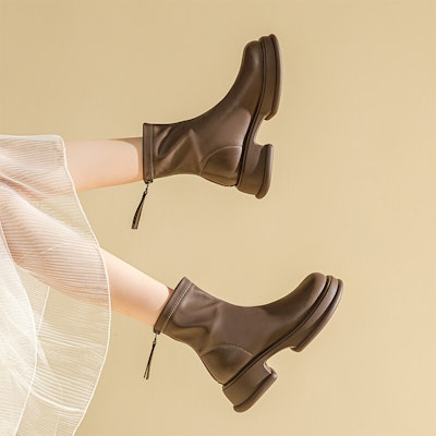 (W) 엑설Q '레트로 살구색 앵클부츠' (Exull Q 'Retro Salgusaek Ankle Boots') 1218630882 3