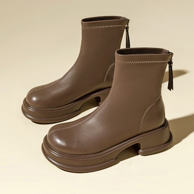 (Women) Exull Q 'Apricot Retro Ankle Boot' 1218630882 Shop (Women) Exull Q 'Apricot Retro Ankle Boot' 1218630882