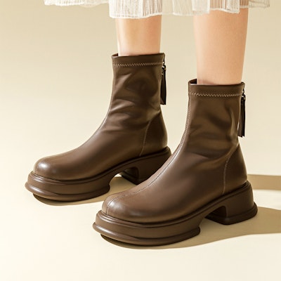 (Women) Exull Q 'Apricot Retro Ankle Boot' 1218630882 Purchase (Women) Exull Q 'Apricot Retro Ankle Boot' 1218630882