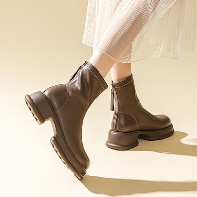 (Women) Exull Q 'Apricot Retro Ankle Boot' 1218630882 Cheap (Women) Exull Q 'Apricot Retro Ankle Boot' 1218630882