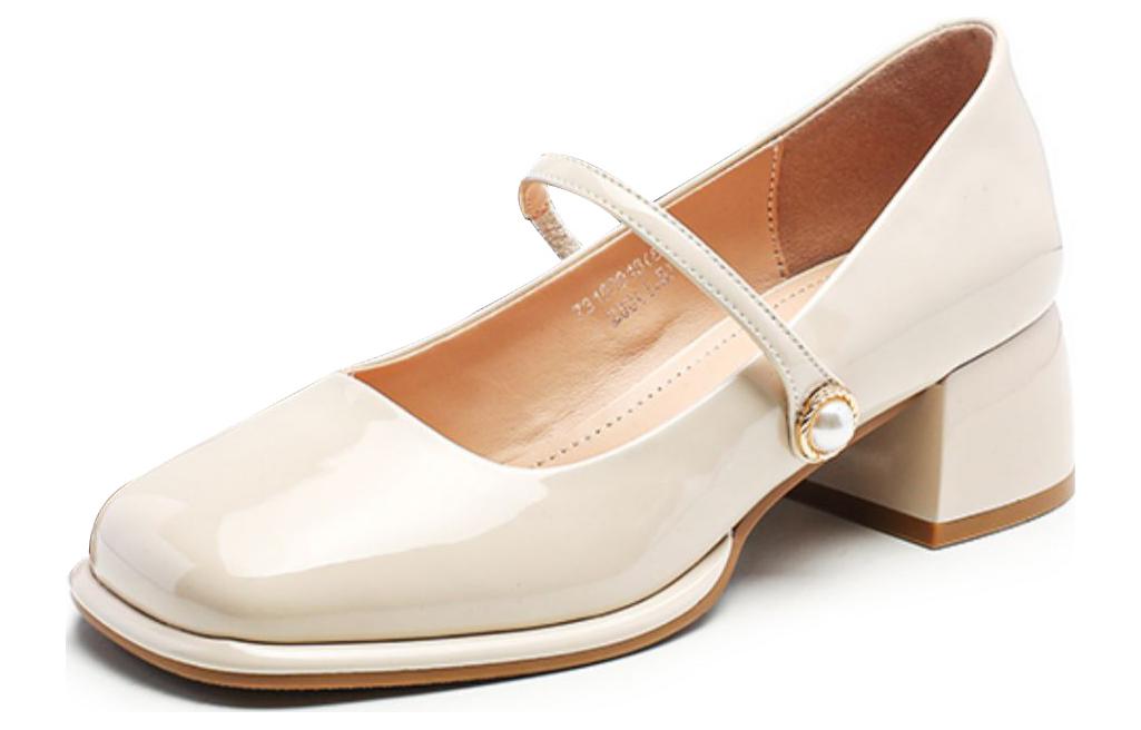 Order (W) 엑설Q 베이지 블록힐 펌프스 (Exull Q 베이지 블록힐) 7315001871