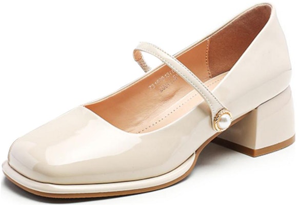 (Women) Exull Q 'Beige Block Heel Pumps' 7315001871 Order (Women) Exull Q 'Beige Block Heel Pumps' 7315001871
