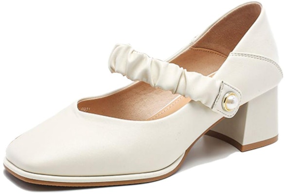 (Women) EXULL Q 'Beige Block Heel Pumps' 7315001971 Buy (Women) EXULL Q 'Beige Block Heel Pumps' 7315001971