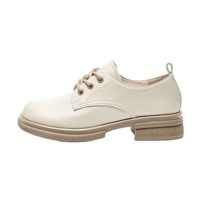 (W) Exull Q 'Beige British Casual Lace-Up'