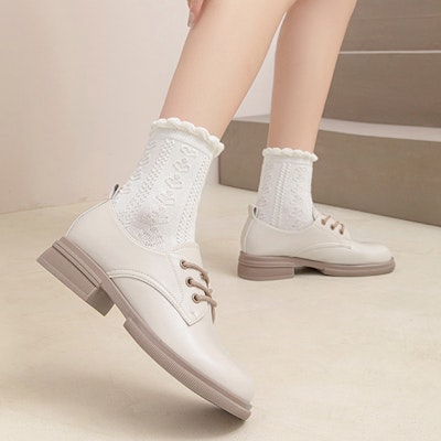 (W) Exull Q 'Beige Casual Británico con Cordones' 1217110071 Shop (W) Exull Q 'Beige Casual Británico con Cordones' 1217110071