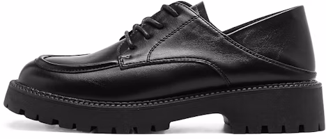 (Women) Exull Q 'Black British Style Round Toe Lace-up Casual' 1315104260 (Women) Exull Q 'Black British Style Round Toe Lace-up Casual' 1315104260