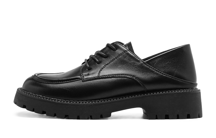 Buy (W) Exull Q 'Estilo Británico Negro Punta Redonda Cordones Casual' 1315104260