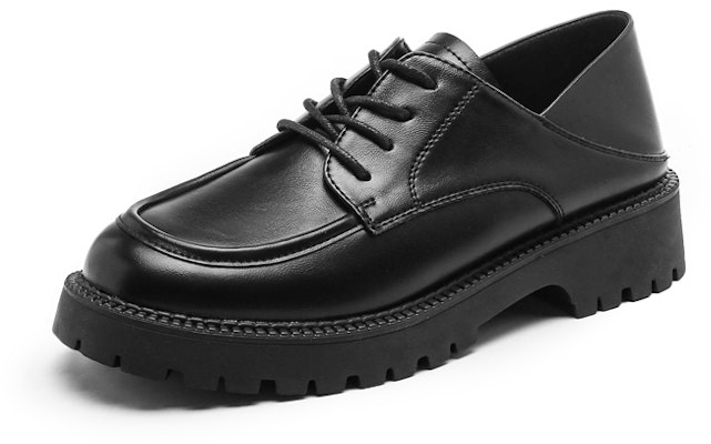 (W) Exull Q 'Estilo Británico Negro Punta Redonda Cordones Casual' 1315104260 Order (W) Exull Q 'Estilo Británico Negro Punta Redonda Cordones Casual' 1315104260