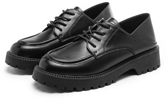 (W) Exull Q 'Estilo Británico Negro Punta Redonda Cordones Casual' 1315104260 Lookbook (W) Exull Q 'Estilo Británico Negro Punta Redonda Cordones Casual' 1315104260