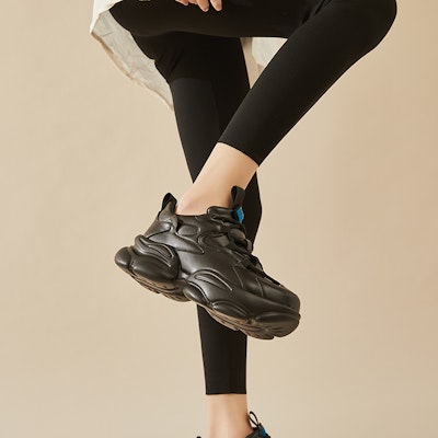 (Women) Exull Q 'Black Casual Low-Top Dad Shoes' 8215701760 1