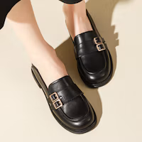 Details for EXULL 依思Q 合成革舒適百搭休閒單鞋 2.5cm 女款 黑色