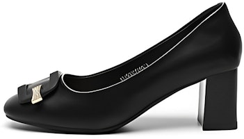 (Women) EXULL Q 'Black Comfort Fashion Chunky High Heels 6cm' 1315000760 (Women) EXULL Q 'Black Comfort Fashion Chunky High Heels 6cm' 1315000760
