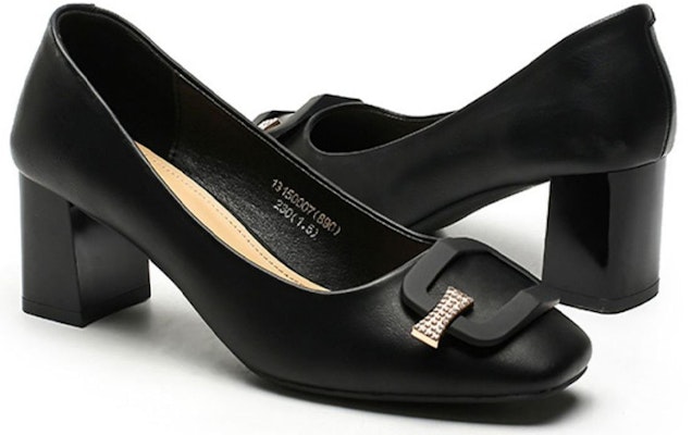 (W) EXULL Q 블랙 컴포트 청키힐 6cm (Stylish & comfy chunky heels) 1315000760 Order (W) EXULL Q 블랙 컴포트 청키힐 6cm (Stylish & comfy chunky heels) 1315000760