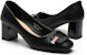 (Women) EXULL Q 'Black Comfort Fashion Chunky High Heels 6cm' 1315000760