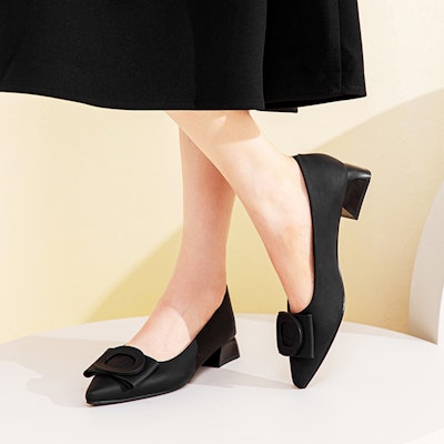 (W) Exull Q 'Slip-On Hak Rendah Hitam Ujung Lancip' 1315000260 Sizing (W) Exull Q 'Slip-On Hak Rendah Hitam Ujung Lancip' 1315000260