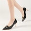 Order (W) EXULL Q 'Tumit Runcing Logam Hitam Berkilau' 1215000760