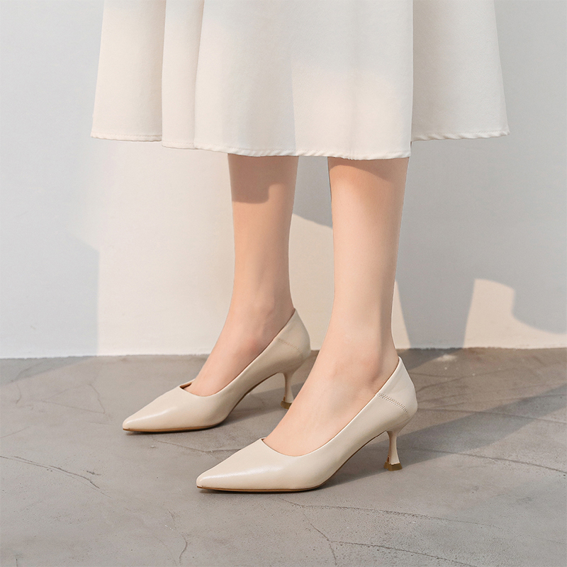 Sizing EXULL 依思Q PU 百搭通勤尖頭 細跟 高跟鞋 6.5cm 女款