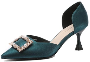 (Women) Exull Q 'Blue Pointed Toe High Heel Slip-On' 1216700730 (Women) Exull Q 'Blue Pointed Toe High Heel Slip-On' 1216700730