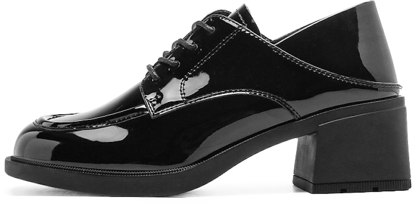 (Women) Exull Q 'British Round Toe Lace-Up High Heel Black' 1315104160 Buy (Women) Exull Q 'British Round Toe Lace-Up High Heel Black' 1315104160