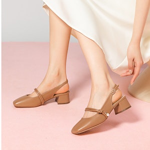 (W) EXULL Q 'Heels Blok Gesper Kopi' 1316303691 Purchase (W) EXULL Q 'Heels Blok Gesper Kopi' 1316303691