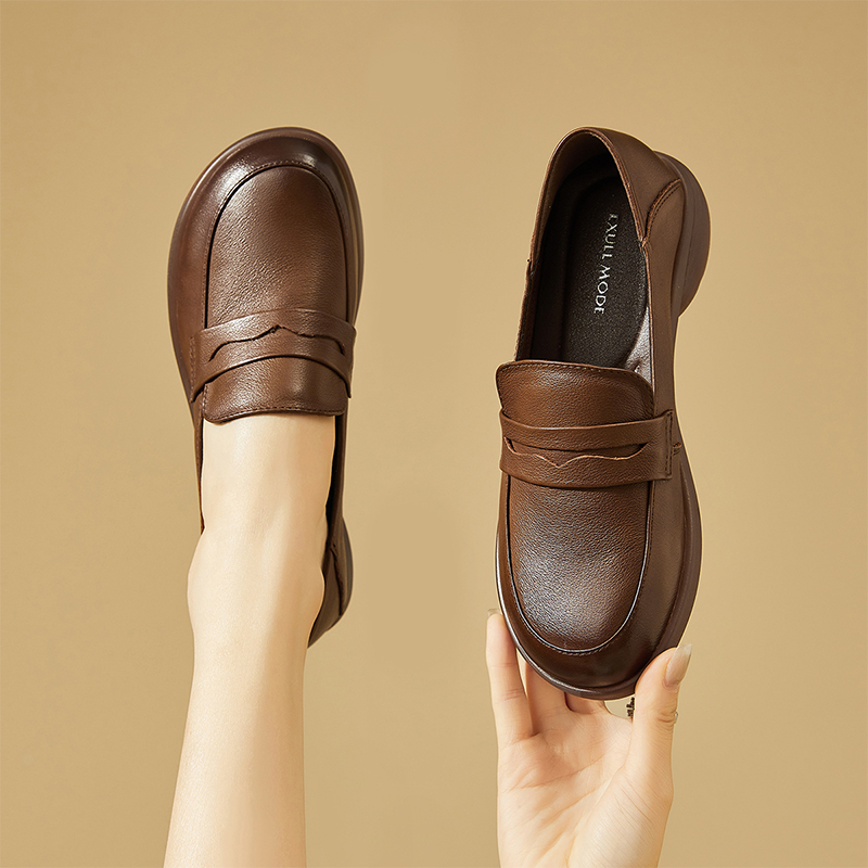 (W) Exull Q 'First Layer Cowhide CMFTable Slip-On Loafer' 圖 17