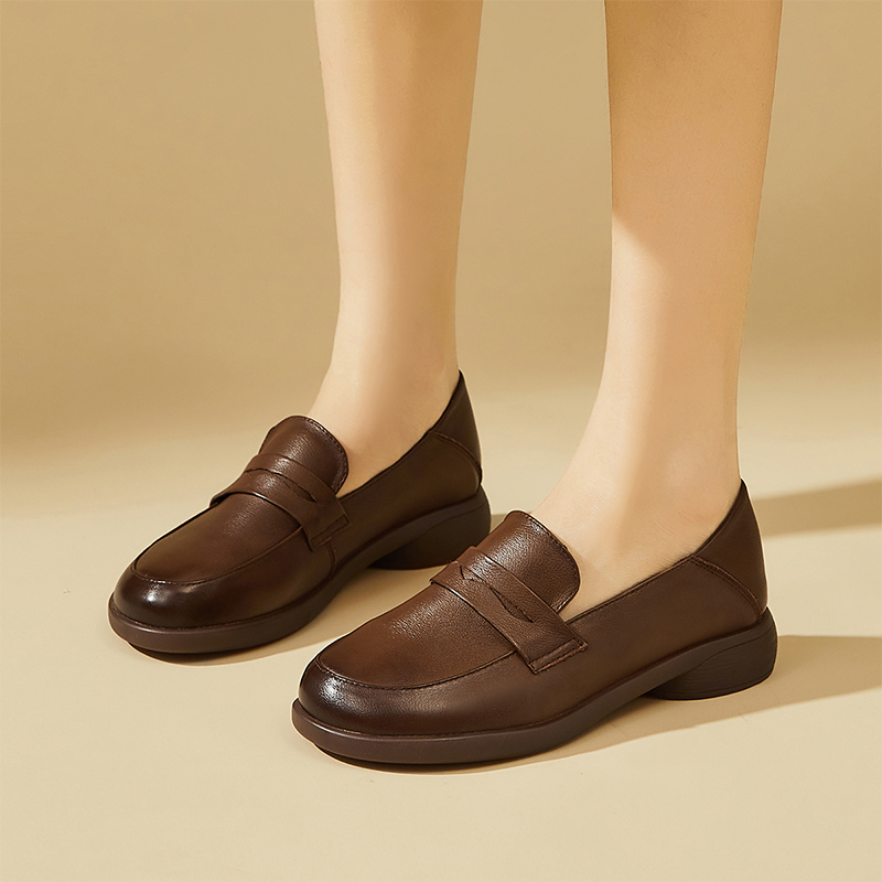 (W) Exull Q 'First Layer Cowhide CMFTable Slip-On Loafer' 圖 19