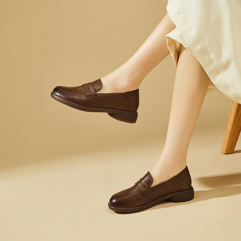 (W) Exull Q 'First Layer Cowhide CMFTable Slip-On Loafer' 圖 21
