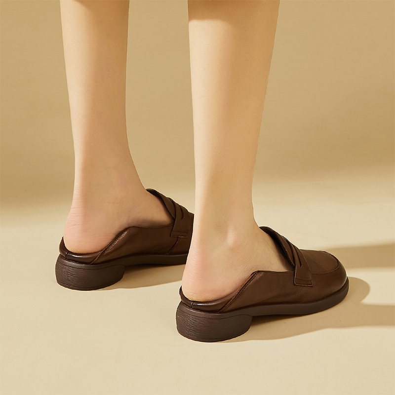 (W) Exull Q 'First Layer Cowhide CMFTable Slip-On Loafer' 圖 23