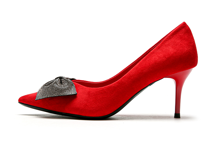 (Women) EXULL Q 'Gentle Pointed-Toe Red Stiletto' 1215000210
