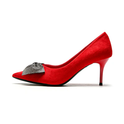 (W) EXULL Q 'Gentle Pointed-Toe Red Stiletto'