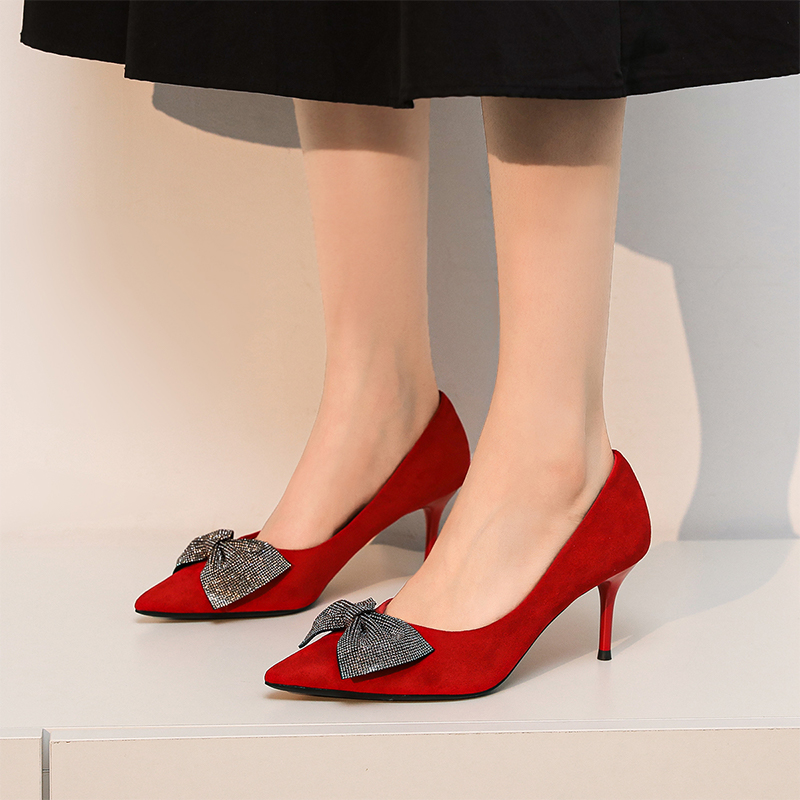 Shop (W) 【女性用】EXULL Q「優美なポインテッドトゥ 赤のスティレット」1215000210 1215000210