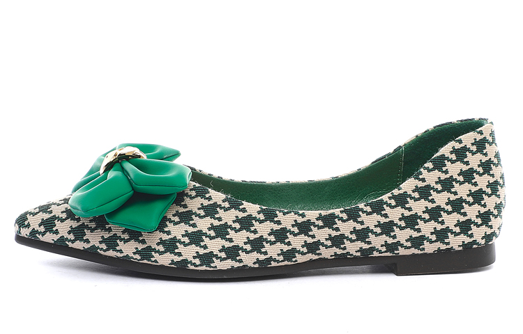 (W) Exull Q 'Green Bow Tie Pointed Toe Flats' 圖 2